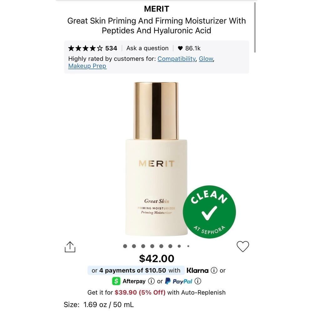Merit Great Skin Priming Moisturizer 50ml